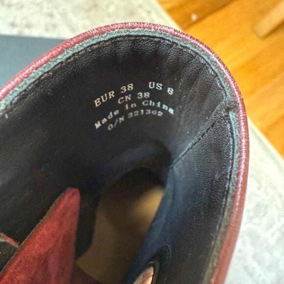 & Other Stories Oxblood Suede + Leather Booties – 90s Style with Silver Accents - Picture 14 of 15